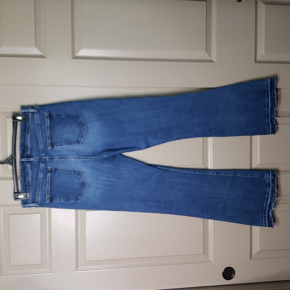 LOFT The Slim Flare Stretch High Rise Blue Jeans Size 12/31 - Picture 4 of 7